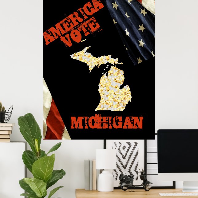 PÓSTER MICHIGAN  (Oficina en casa)