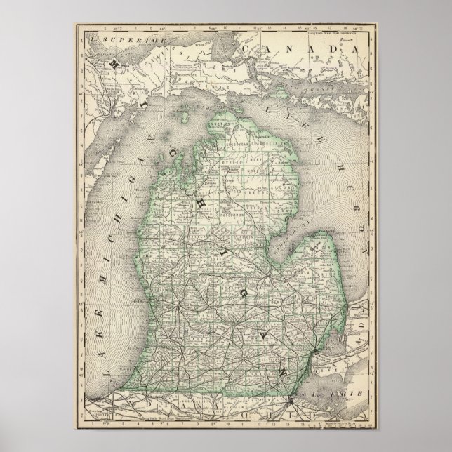 Póster Michigan 8 (Frente)