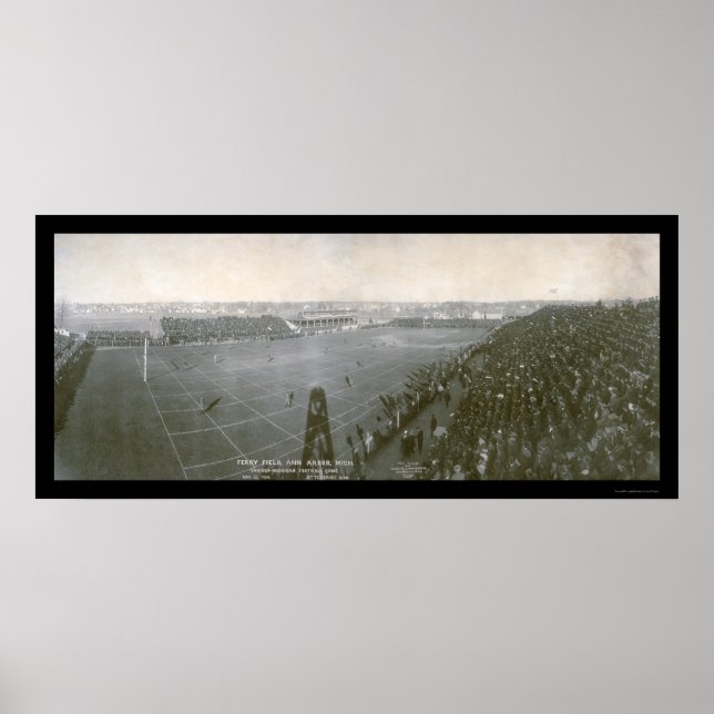 Póster Michigan Chicago Football Photo 1904 (Frente)