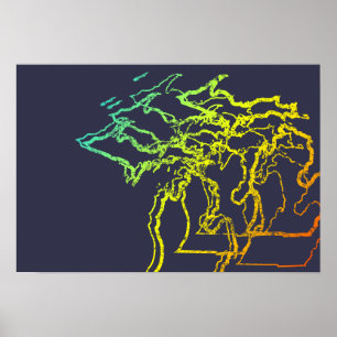 Póster michigan chill blur