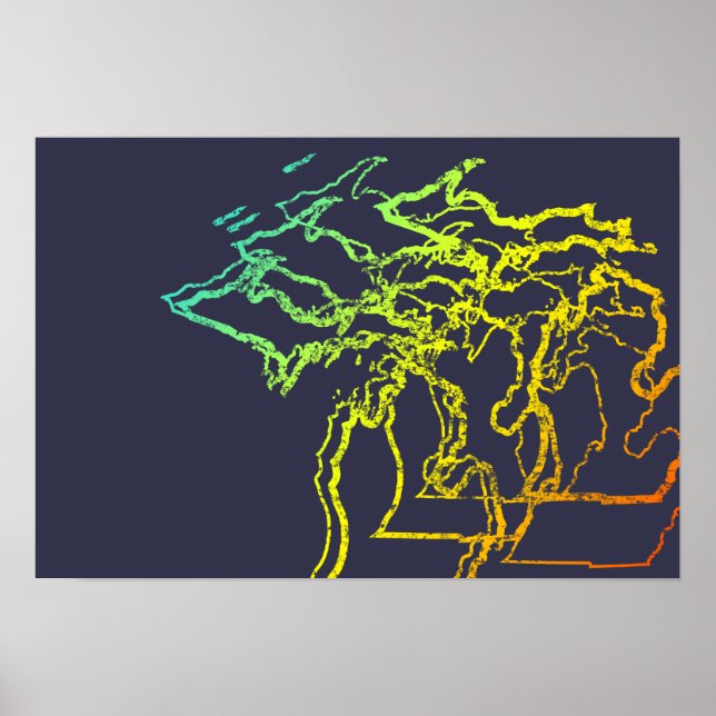 Póster michigan chill blur (Frente)