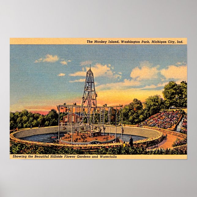 Póster Michigan City, Indiana Washington Park Zoo (Frente)