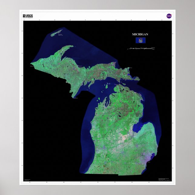 Póster Michigan From Space Poster (Frente)