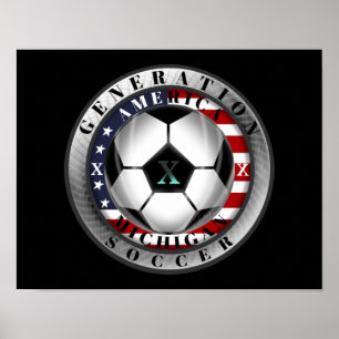 Póster Michigan State Generation X American Soccer