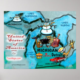 Póster Michigan USA