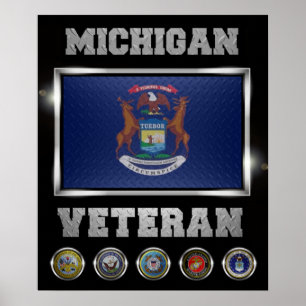 Póster Michigan Veteran poster