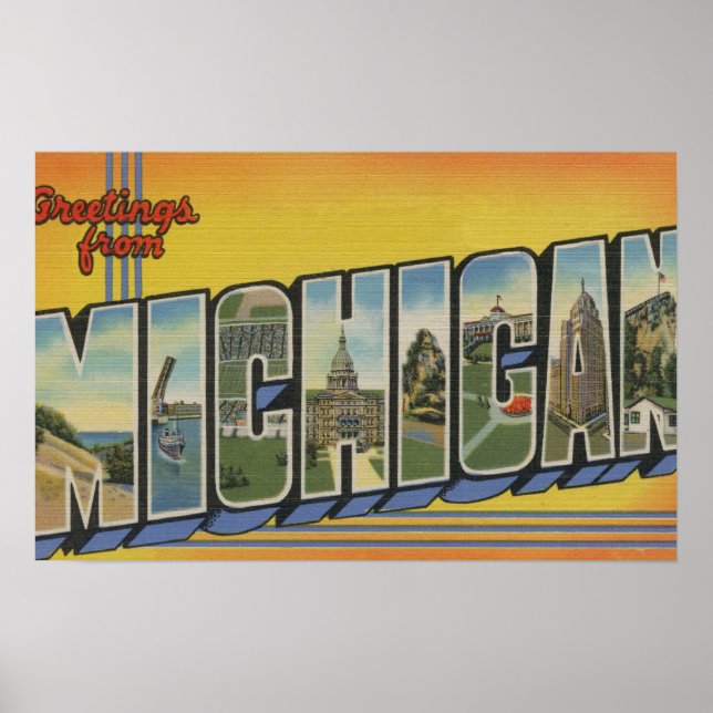 Póster MichiganEscenas de letras grandesMichigan (Frente)