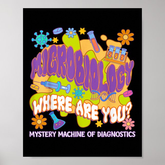 Póster Microbiología Máquina De Misterio De Diagnósticos  (Frente)