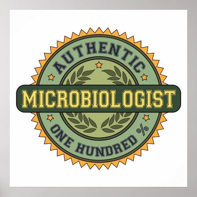 Póster Microbiólogo auténtico (Frente)