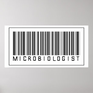 Póster Microbiólogo de código de barras