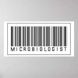 Póster Microbiólogo de código de barras