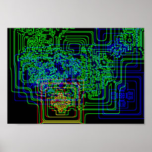 Póster Microchip azteca