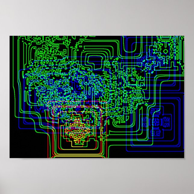Póster Microchip azteca (Frente)