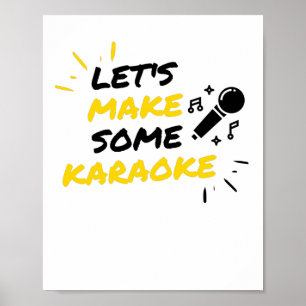 Póster Micrófono de música Karaoke