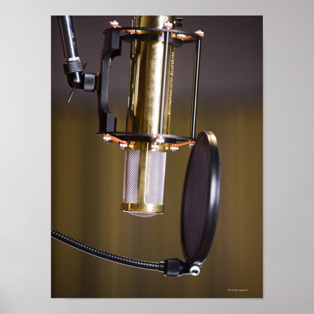 Póster Micrófono en estudio (Frente)