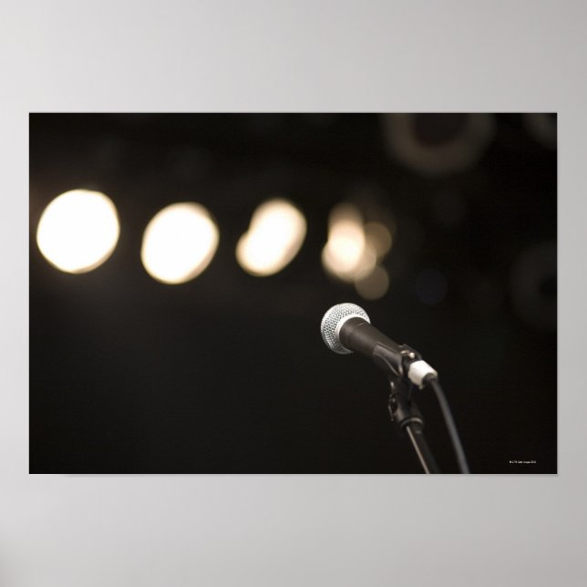 Póster Micrófono y focos (Frente)