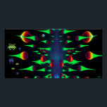 Póster Microscopía electrónica vegetativa<br><div class="desc">Microscopía electrónica vegetativa. 2023,  Ken Gage. Fósil digital: surrealismo pop.</div>