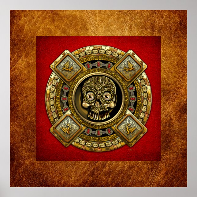 Póster Mictlantecuhtli - Dios azteca de la muerte (Frente)