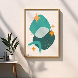 Póster Mid-Century Atomic Age Abstract 17