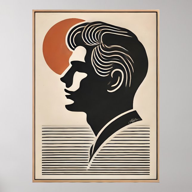 Póster Mid Century Modern Art He Follows The Sun (Frente)