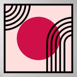 Póster Mid-Century Modern Geometric Art