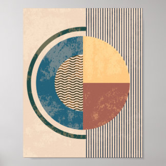 Póster Mid Century Modern Geometric boho art boho