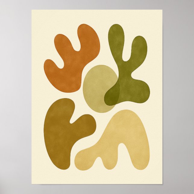 Póster Mid Century Modern Organic Abstraction (Frente)