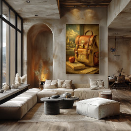 Póster Mid-Century Retro Education Art – Timeless Journey