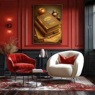 Póster Mid-Century Retro Geometry Book – Timeless Knowled