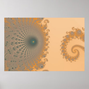 Póster Mid Gold Spirole Poster