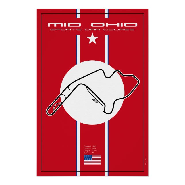 Póster Mid Ohio Sports Car Course (Anverso)