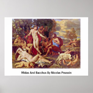 Póster Midas Y Baco Por Nicolas Poussin
