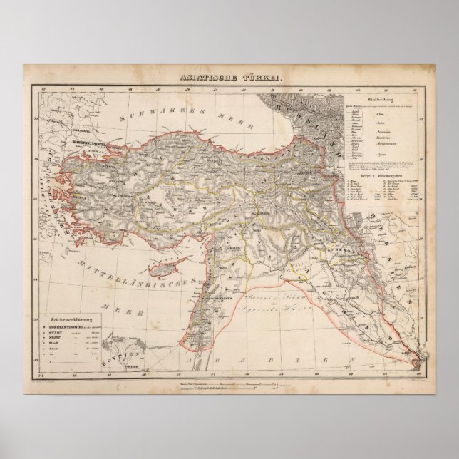 Póster Middle East, Turkey, Syria (Frente)