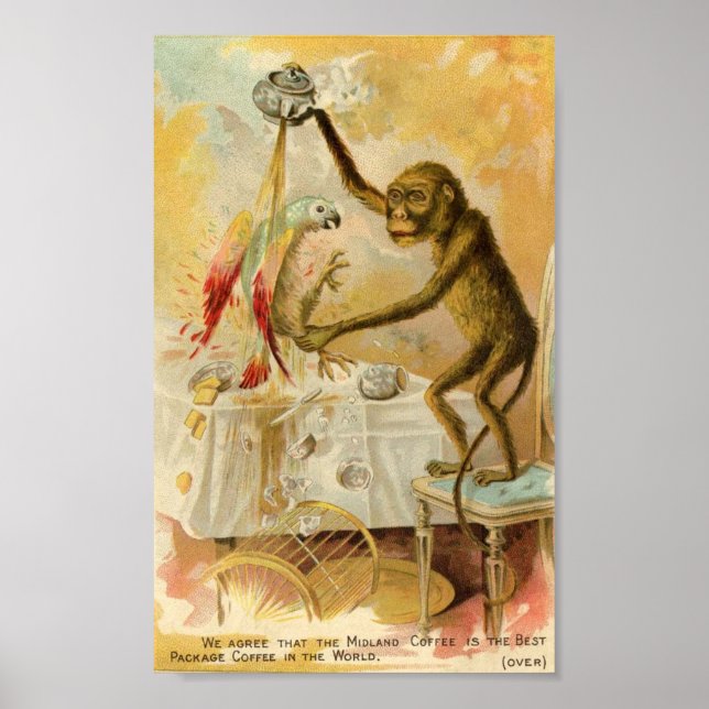Póster Midland Coffee Vintage Advertisement (Frente)