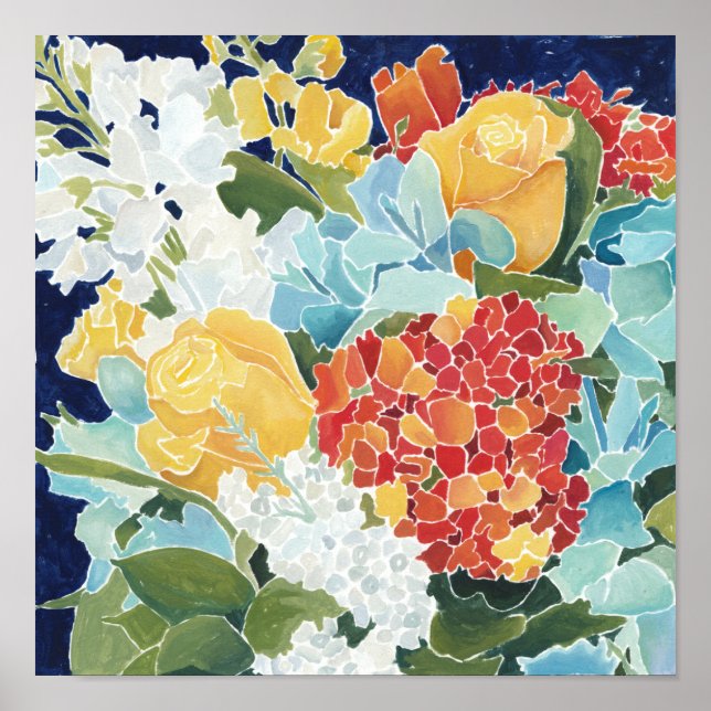 Póster Midnight Florals II (Frente)