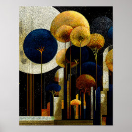 Póster Midnight Forest  #7 - 4x5 Digital Download