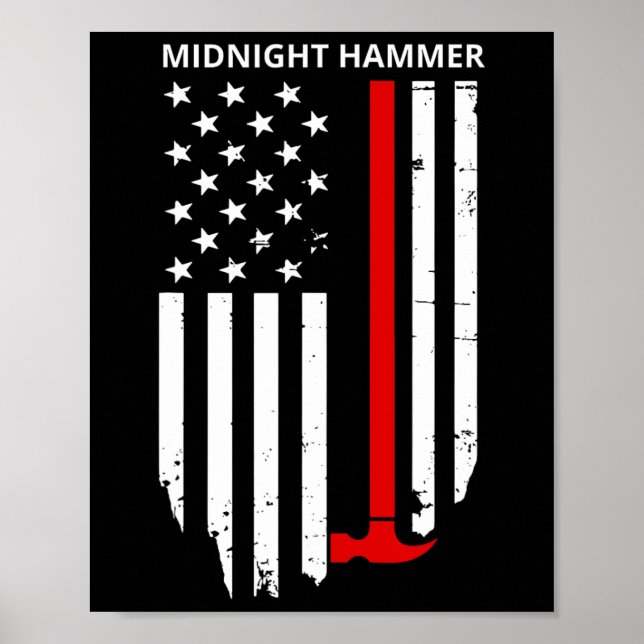Póster Midnight Hammer B-2 Stealth Jet Operation Usa Flag (Frente)