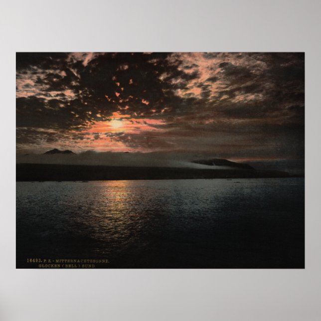 Póster Midnight Sun, Bell Sound, Norway (Frente)