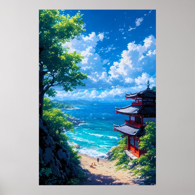 Póster Midori to Umi no Michi  (Frente)