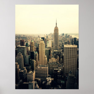 Póster Midtown, ciudad de Nueva York, ciudad mediana