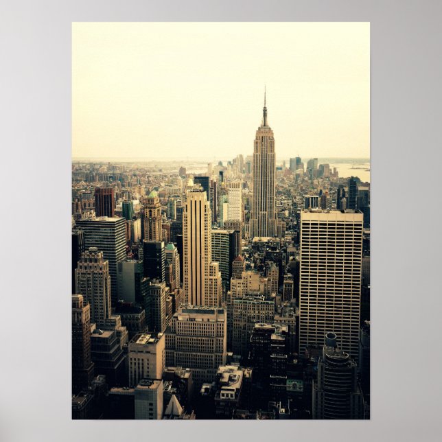Póster Midtown, ciudad de Nueva York, ciudad mediana (Frente)