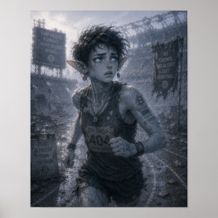 Póster Miedo / Corredor / Estadio Arruinado