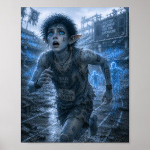 Póster Miedo / Corredor / Estadio Arruinado