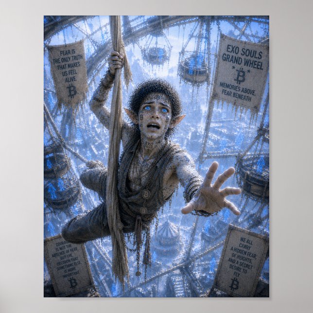 Póster Miedo / Gimnasta aéreo / Rueda de la fortuna (Frente)