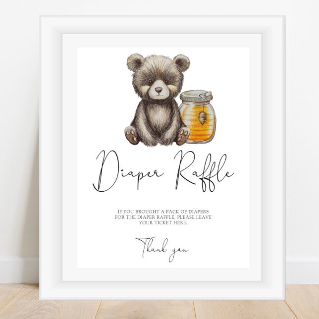 Póster Miel de oso y tarro - rifa de pañales (Subido por el creador)