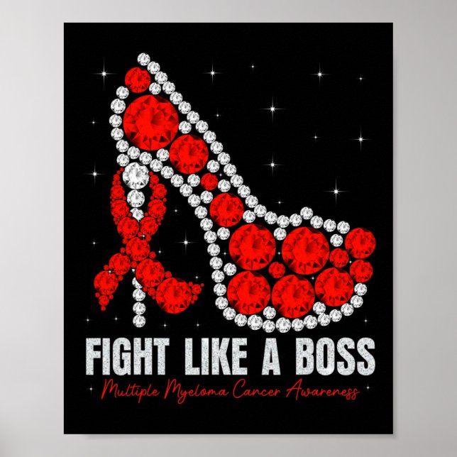 Póster Mieloma Múltiple Concienciación Lucha Contra El Cá (Frente)