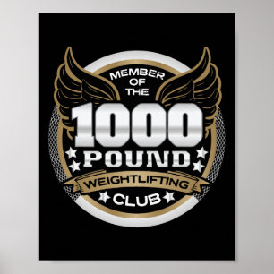 Póster Miembro del Club de Levantamiento de Pesas de 1000