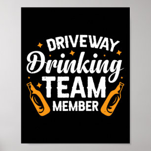Póster Miembro del equipo de bebida de la carretera