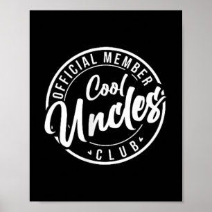 Póster Miembro oficial Guay Uncles Club Vintage Fathers D