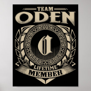 Póster Miembro vitalicio del equipo Oden divertido nombre